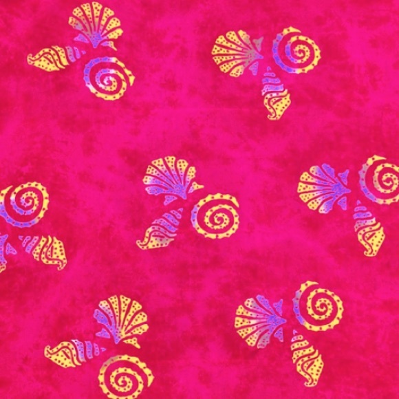 Mi Luna Hot Pink Seashell Print Sarong - Picture 2 of 3